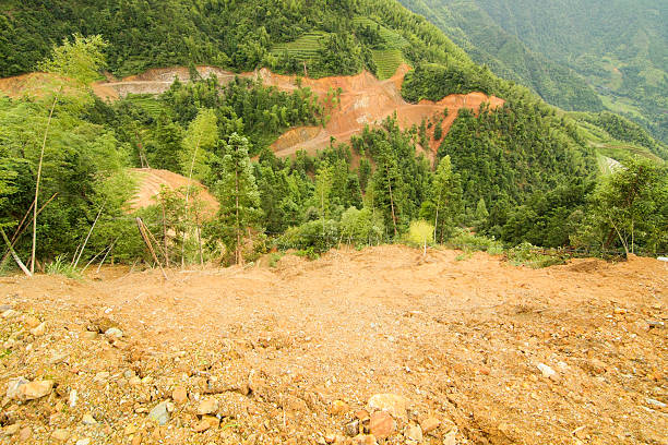 istock View of landslide in china 531214605