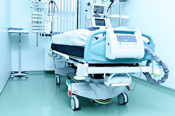 istock Modern medical bed in ICU 531215427