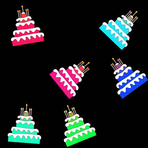 Colorful birthday cakes