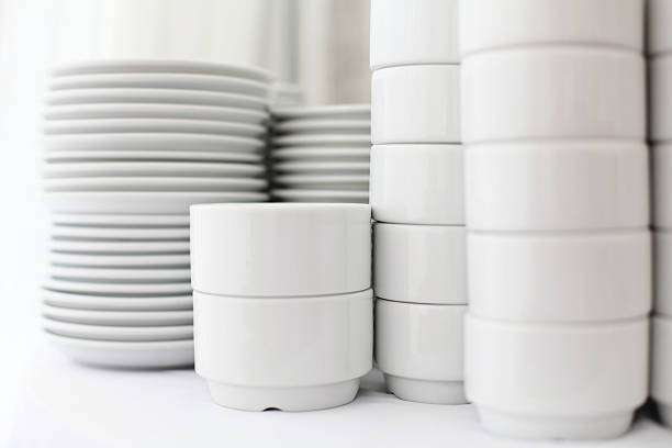 istock White crockery on a white background, a restaurant 531226969