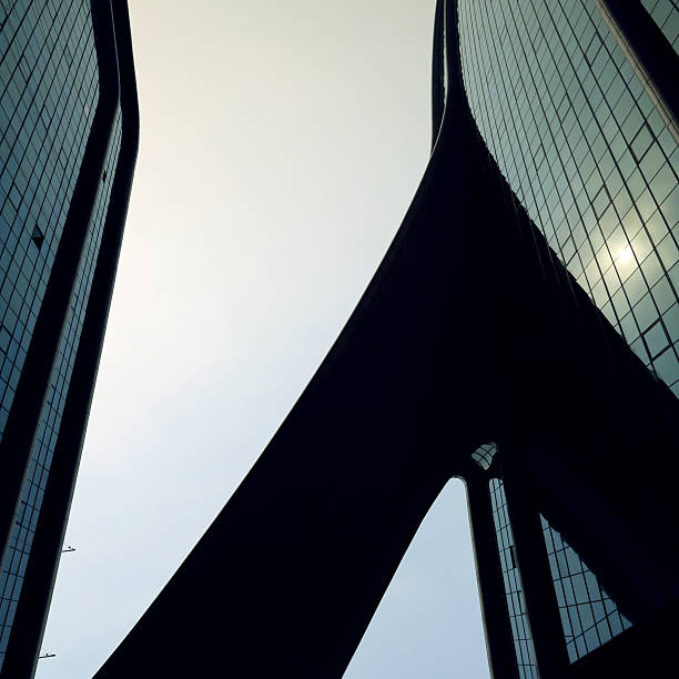 istock Modern glass building and line 531227751