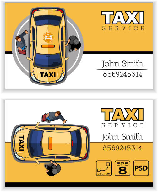 Carte de visite taxi - Illustration vectorielle