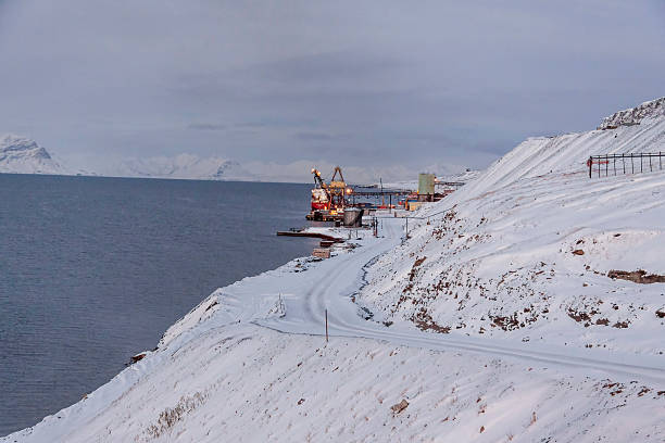 istock Barentsburg port  - Russian village on Spitsbergen 531229343