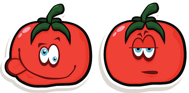 L'Étrange Couple de tomates - Illustration vectorielle