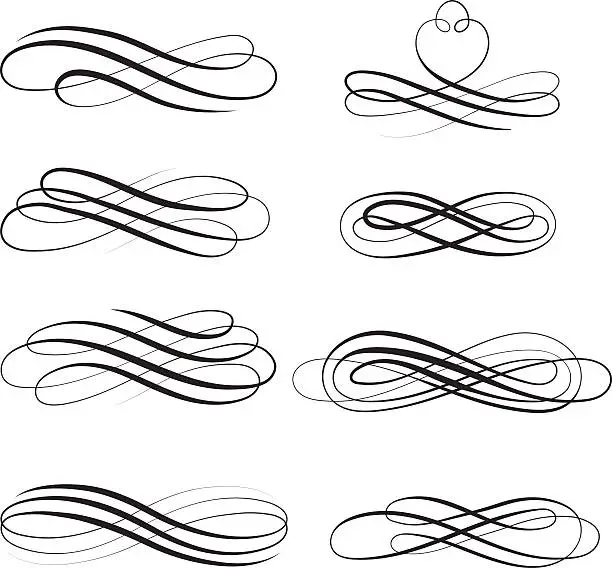 Vector illustration of vector swirls