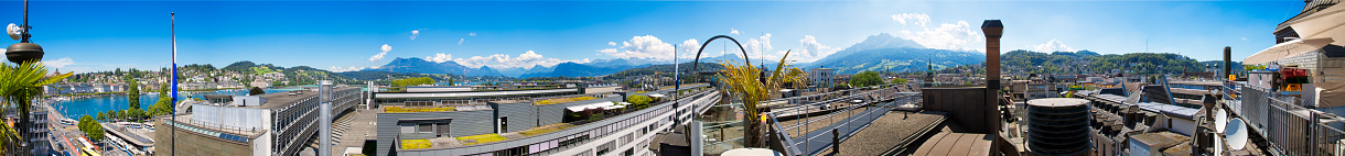 Aereal view of Lucerne, Switzerland.