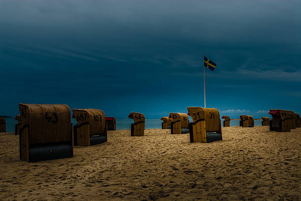 Sweden Flag on the Beach