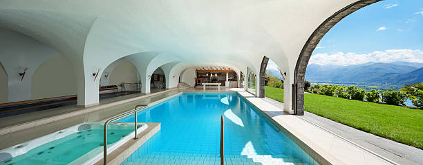 istock villa with  Indoor swimming pool 531241146