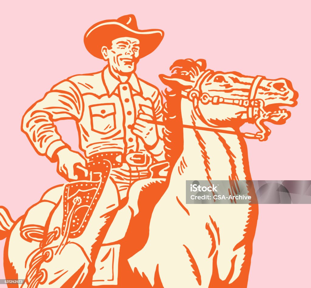 Cowboy on Horse http://csaimages.com/images/istockprofile/csa_vector_dsp.jpg Cowboy stock vector