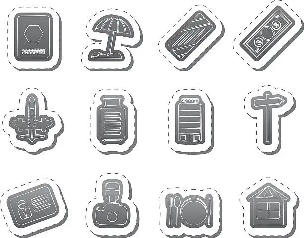 Vector illustration of Travel, Holiday and Trip Icons