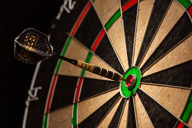 istock Dart in bull's eye close up 531244075