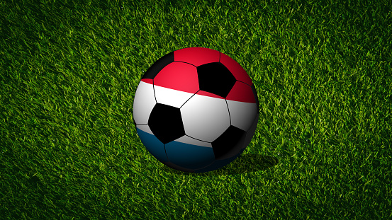 Football ball with flag of  Nederland.