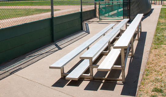 Little league baseball field with stands for parents to watch