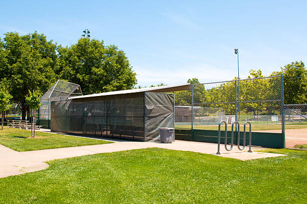 little league baseball field - baseball dirt softball baseball diamond stock-fotos und bilder