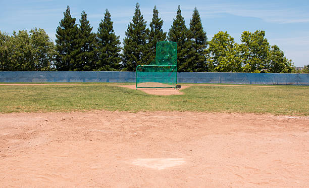 little league baseball field - baseball dirt softball baseball diamond stock-fotos und bilder