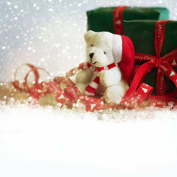 istock Christmas gift and toy bear 531248506