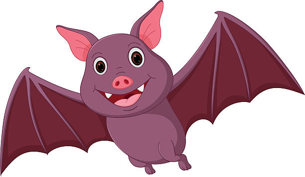 Happy Bat Cartoon Flying Stock Illustration - Download Image Now - 2015,  Animal, Animal Body Part - iStock