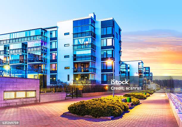 Modern Real Estate Stock Photo - Download Image Now - Apartment, Luxury, Outdoors