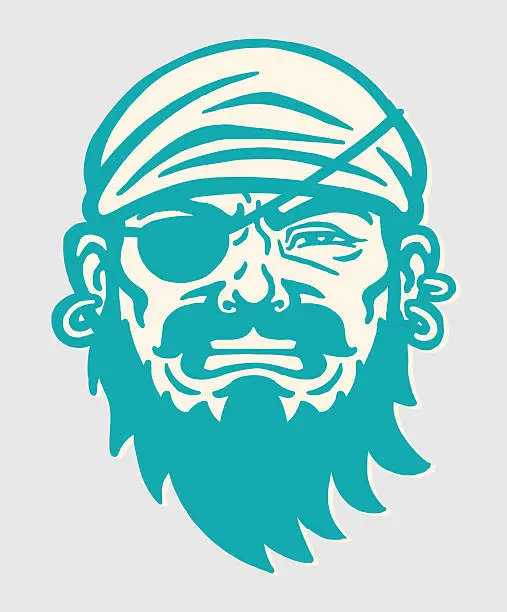 Vector illustration of Pirate With Eyepatch