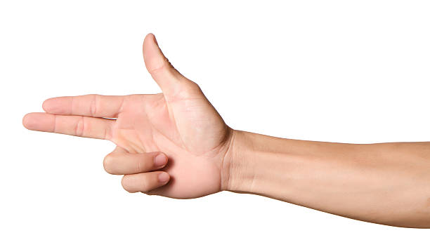 istock An isolated male hand making a gun gesture 531251690