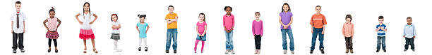 Kids A diverse group of kids kids in a different dress stock pictures, royalty-free photos & images
