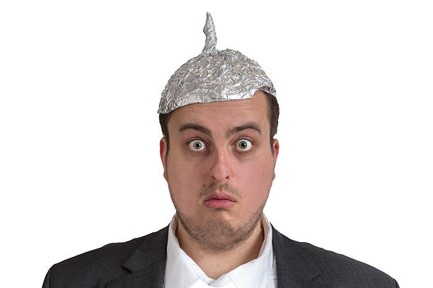 istock conspiracy Freak with aluminum foil head 531253527