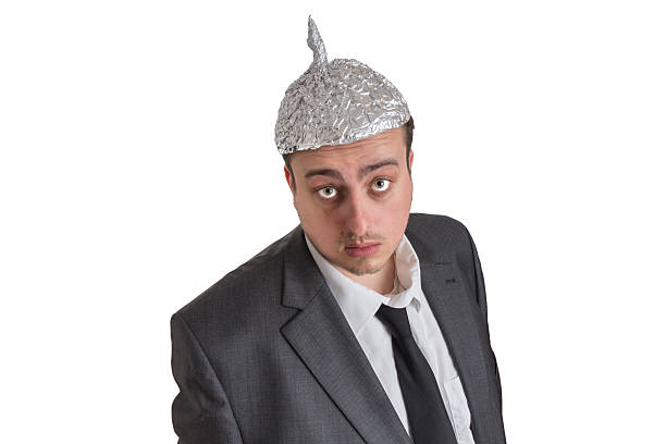 istock conspiracy Freak with aluminum foil head 531253533