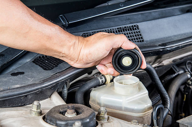 istock Check brake fluid inlet,Car maintenance,Check  car yourself,Chec 531253576