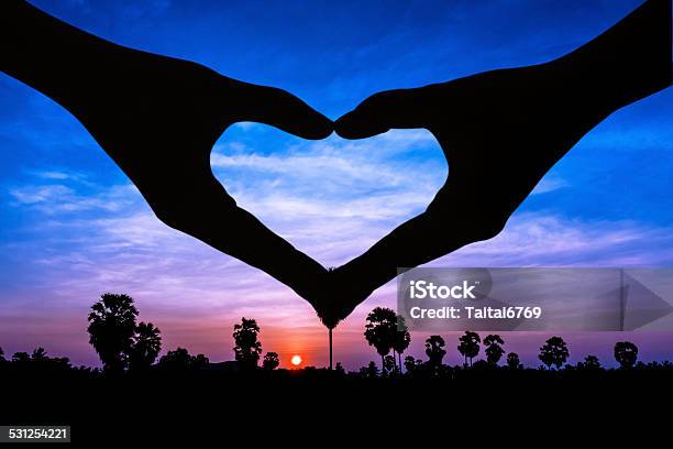 Love Sign On Twilight Time Stock Photo - Download Image Now - 2015, Abstract, Backgrounds