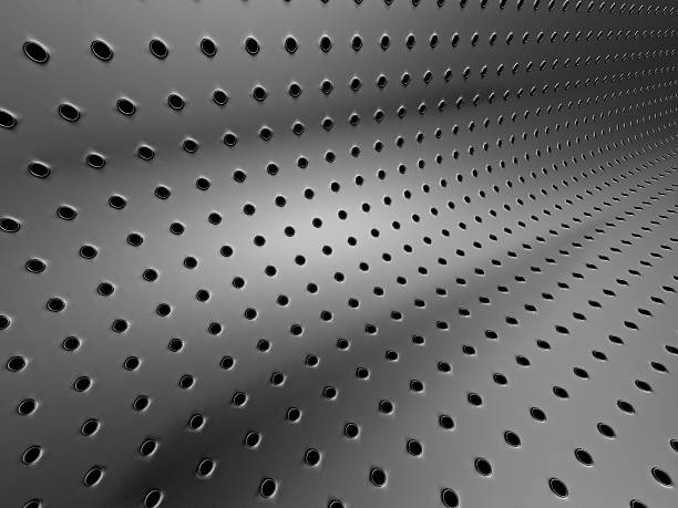 istock Abstract Metallic Silver Background Perforated By Many Little Ho 531254328