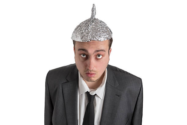 istock conspiracy Freak with aluminum foil head 531255445