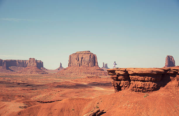 istock Man dressed as Daredevil in the Desert of Monument Valley 531255469