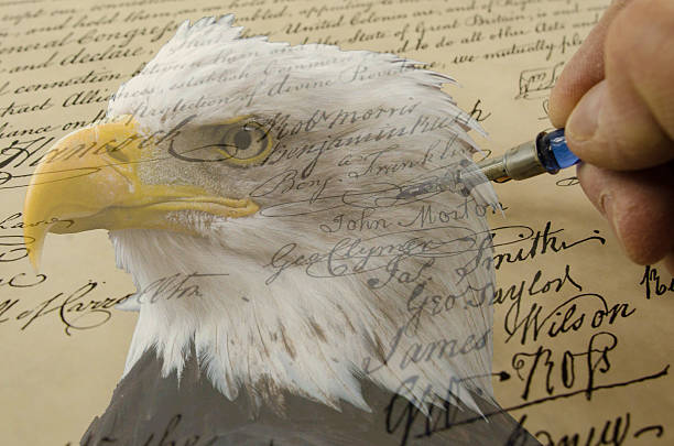 istock Signing  the Declaration of Independence With Eagle Image 531255723