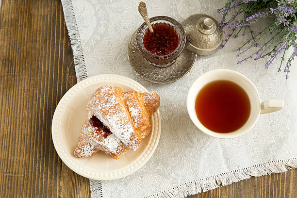 istock fresh croissants with jam and lavander 531255956