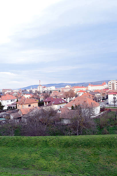 High View Of Alba Iulia City In Romania stock photo