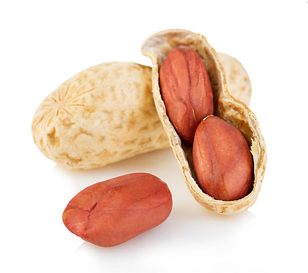 istock Dried peanuts close-up on a white background. 531260532