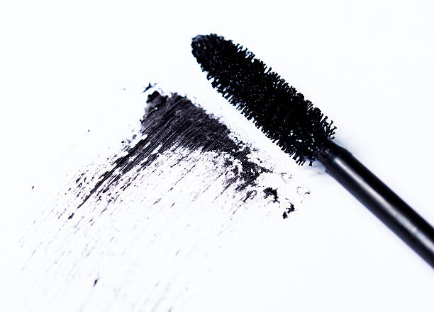 istock Stroke of black mascara with applicator brush 531262297