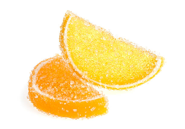 istock Jujube - orange jelly candy isolated on white background 531262591