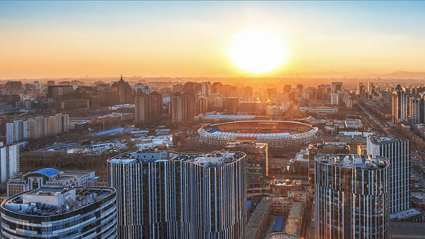istock Beijing, China skyline and stadium. 531262622