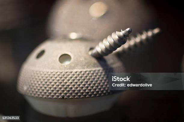 Traumatology Orthopedic Surgery Hip Implant Ball Joint With Screws Stock Photo - Download Image Now