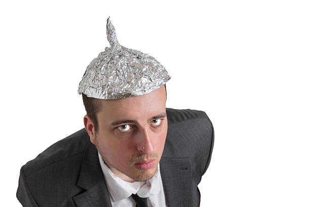 istock conspiracy Freak with aluminum foil head 531263637