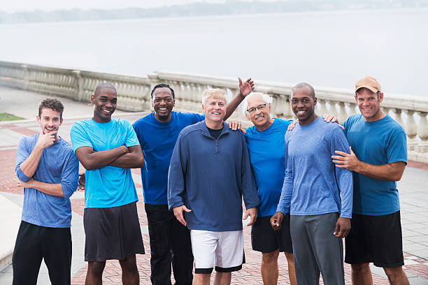 istock Multiracial group of men wearing blue shirts 531264387