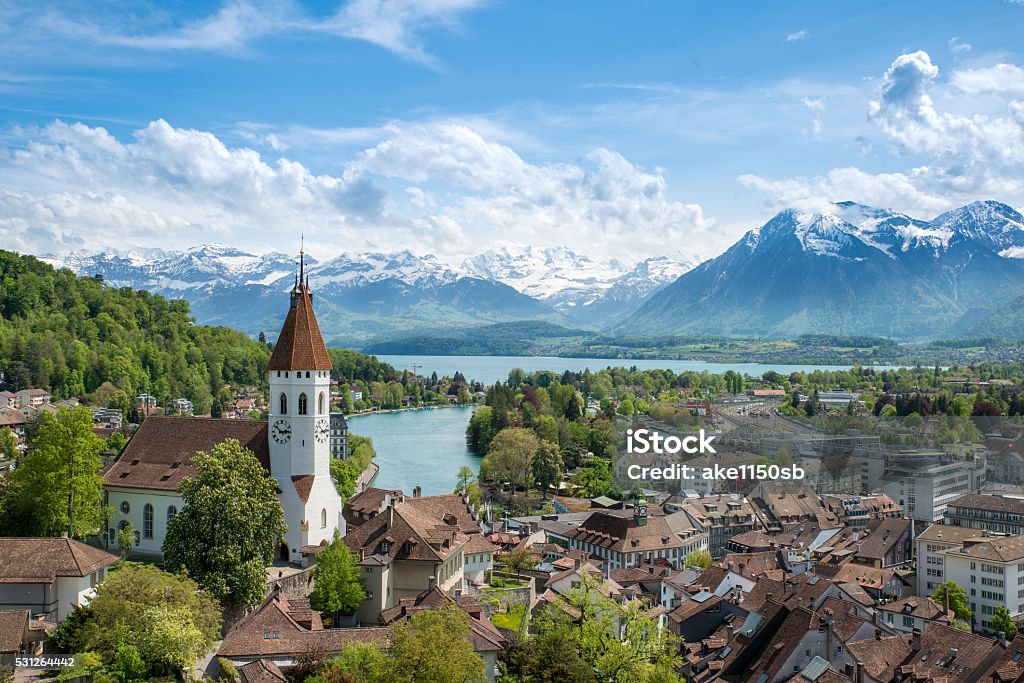 The historic city of Thun, in Bern Switzerland The historic city of Thun, in the canton of Bern in Switzerland Switzerland Stock Photo