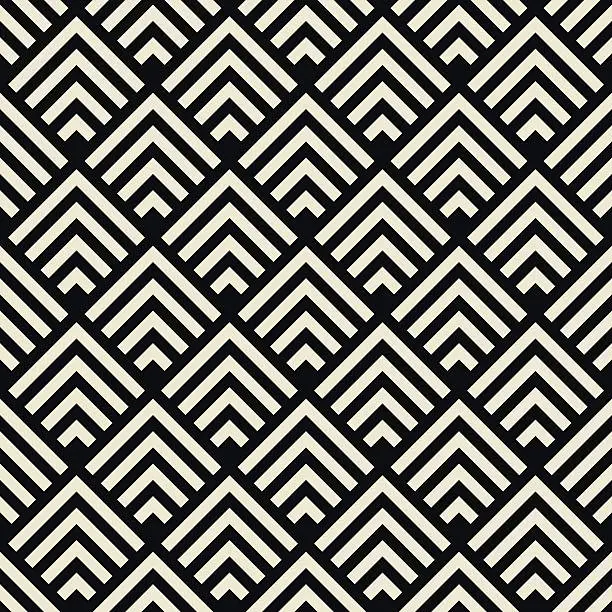 Vector illustration of art deco black and white texture