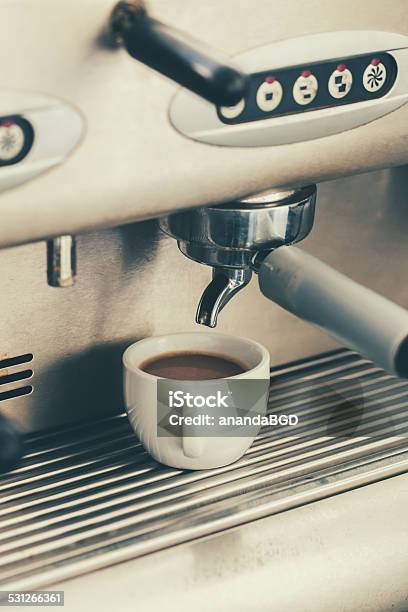 Coffee Machine Stock Photo - Download Image Now - 2015, Bar - Drink Establishment, Bar Counter