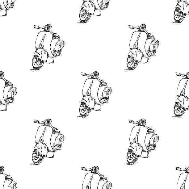 Scooter motorbike Vespa vector art illustration