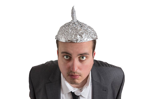 istock conspiracy Freak with aluminum foil head 531268659