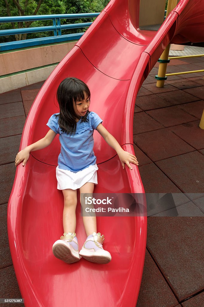 Child at the Water Tunnels, Hong Kong, China.South Asia A child having fun by the water tunnels, Hong Kong, China Asia Stock Photo