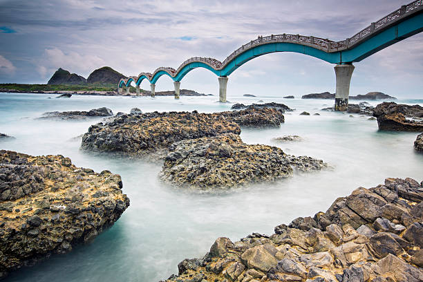 The Sansiantai Dragon bridge in Taitung, Taiwan.