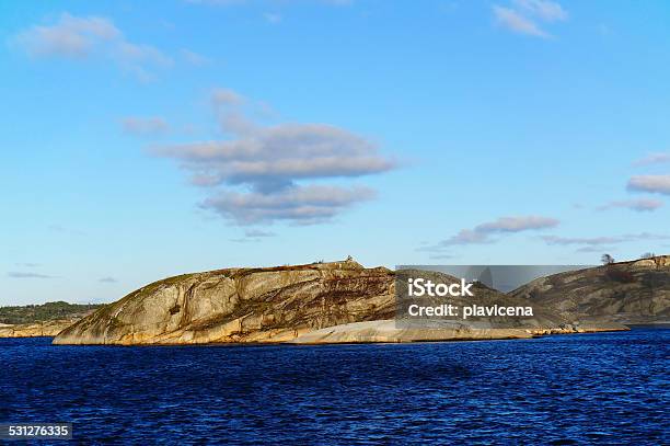 Rocky Island In Fjord Stock Photo - Download Image Now - 2015, Blue, Cultures